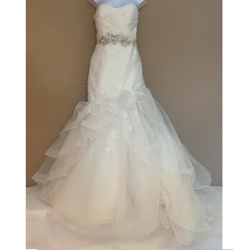 Ivoire Los Angeles Custom Wedding Dress Size 10 High end Satin tulle organza